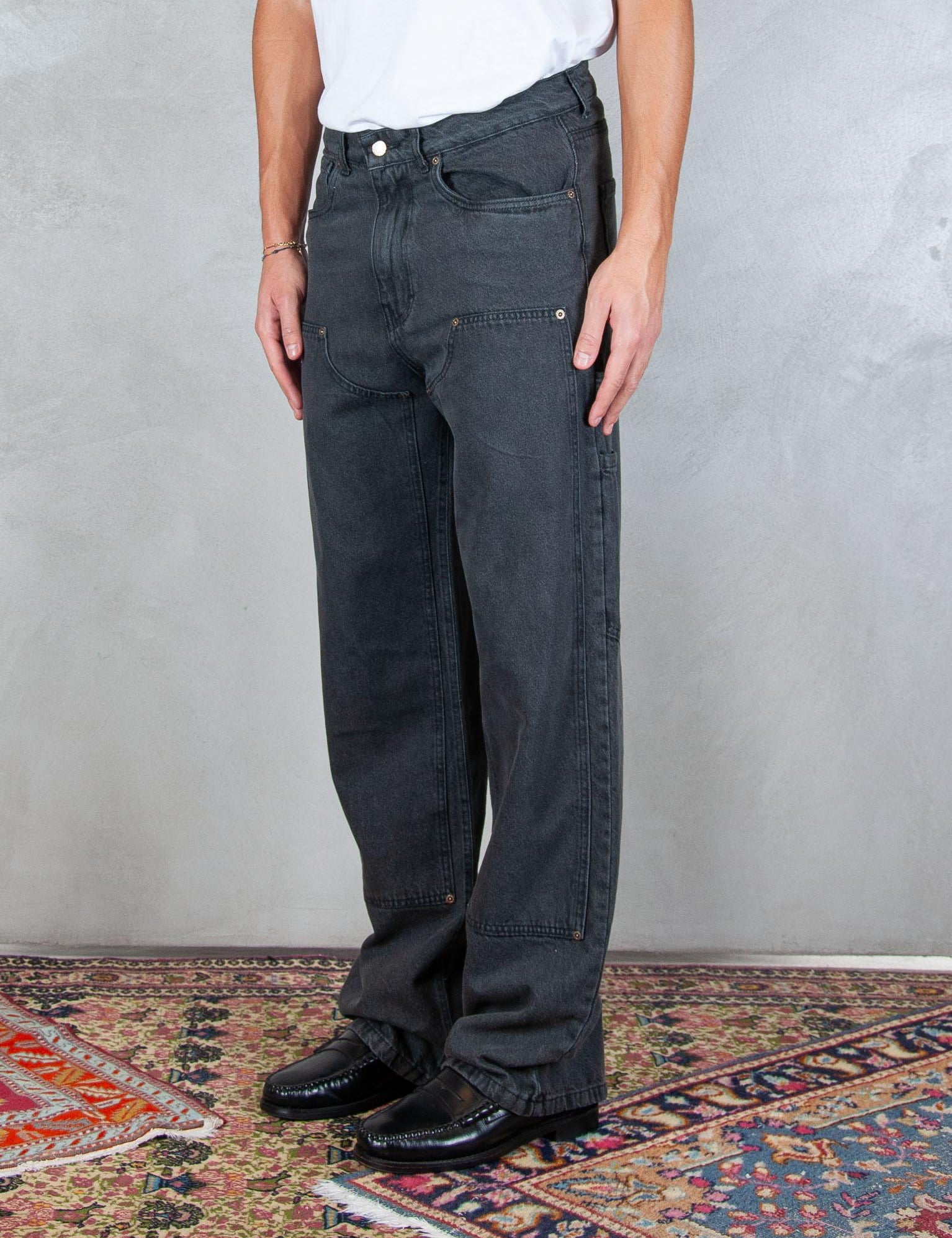 >Work Double Knee WORK BLACK Hi Five 