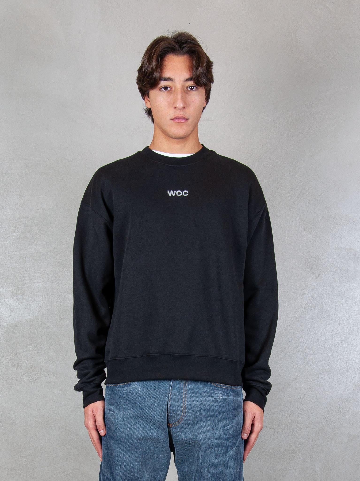 Woc felpa Atlanta crewneck SW021FL NERO WOC 