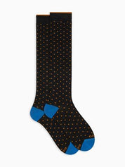 Gallo <BR/>Calze lunghe uomo cotone grigio fantasia pois AP103013 11934 Gallo 