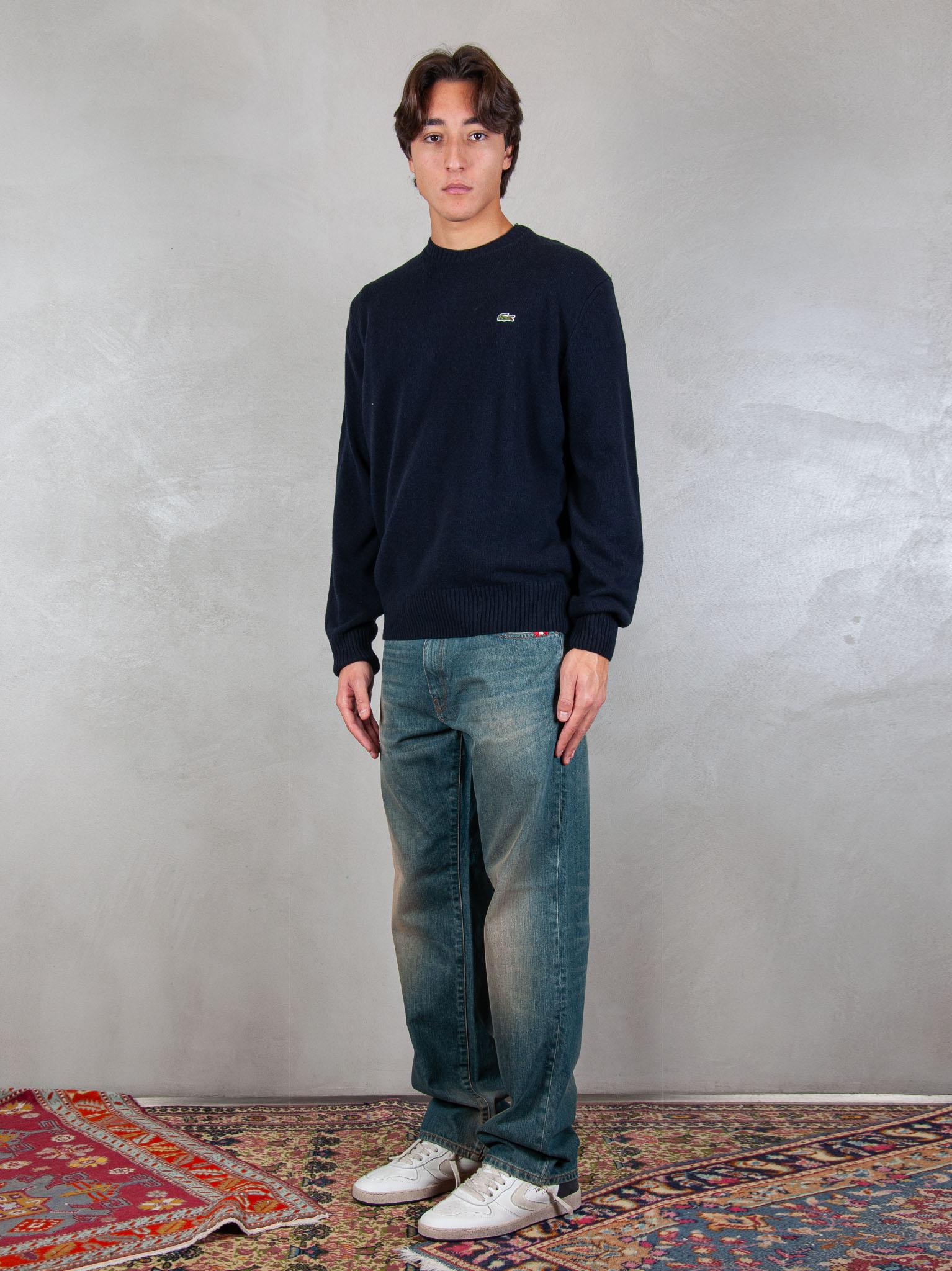 Maglia girocollo in lana cardata AH2916 166 Lacoste 