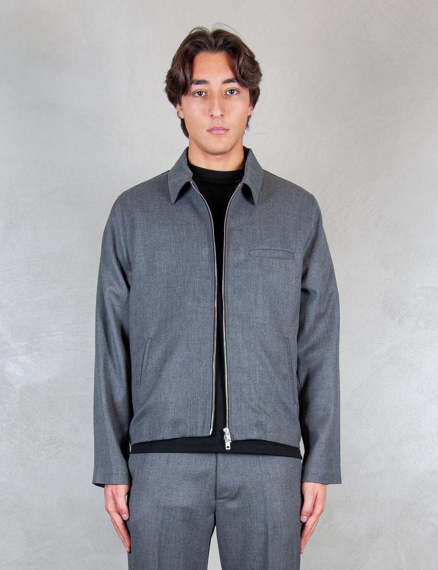 >Overshirt zip GIU3472 GRIGIO I'm Brain 