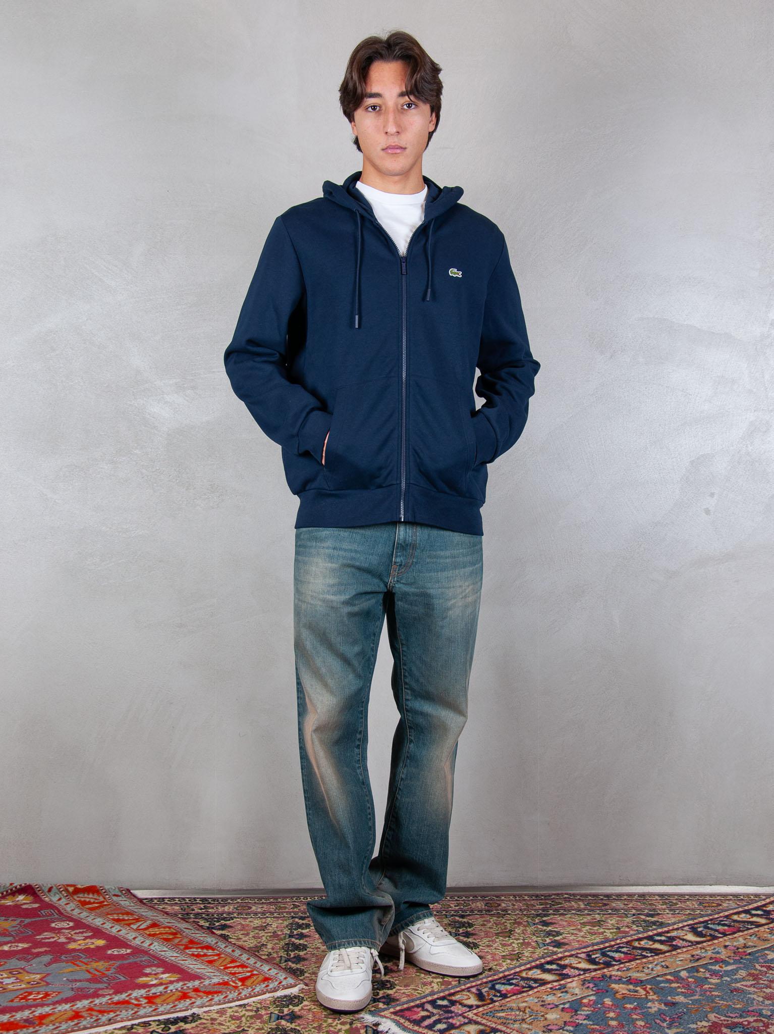 Lacoste Felpa cappuccio con zip SH9626 166 Lacoste 