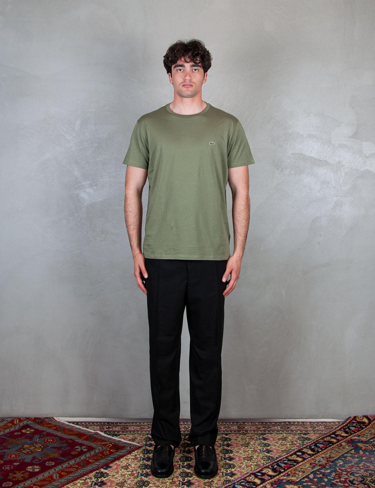 >T-Shirt in cotone Pima TH6709 BMY Lacoste 