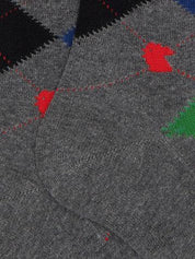 Gallo <BR/>Calze lunghe uomo cotone grigio fantasia intarsio AP511567 30721 Gallo 