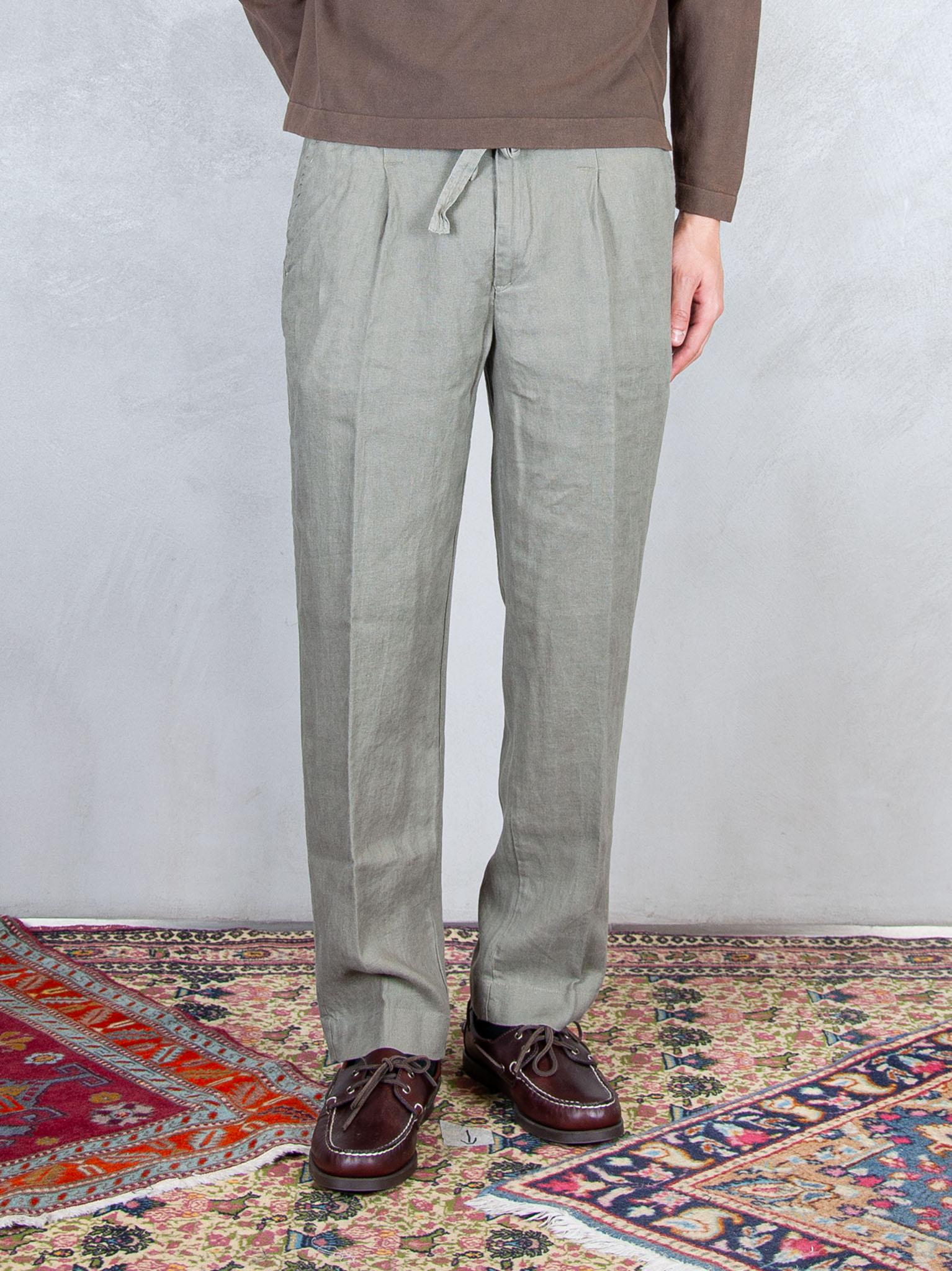 Seinse Pantaloni Coulisse Lino PSE1527 MILITARE Seinse 
