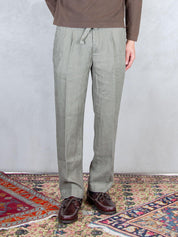 Seinse Pantaloni <BR/>Coulisse Lino PSE1527 MILITARE Seinse 
