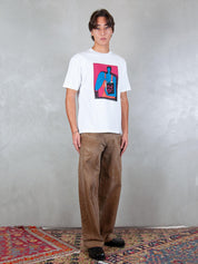 Parra T-shirt <BR/>No Books tee 54105 WHITE Parra 