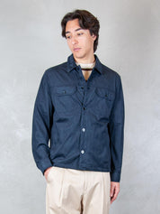 Seinse Giubbotto <BR/>Camicia Ecopelle GBE1137 BLUE NAVY Seinse 