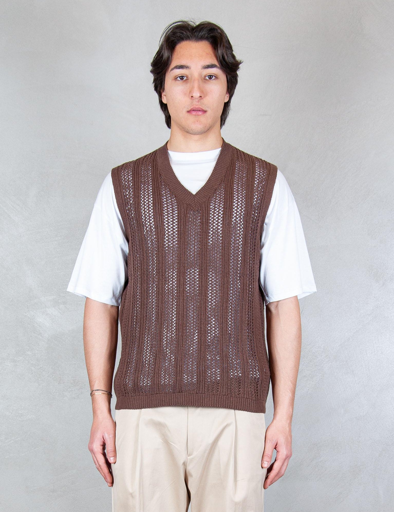 >Gilet Scollo V ME3254 MOKA Seinse 