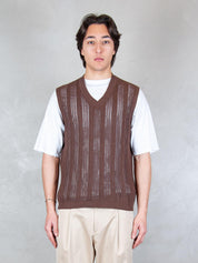 Seinse Maglia <BR/>Gilet Scollo V ME3254 MOKA Seinse 