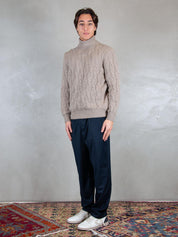 Raphael1966 Maglia <BR/>Dolcevita treccia 13115-19659 030 Raphael - Grnsas 