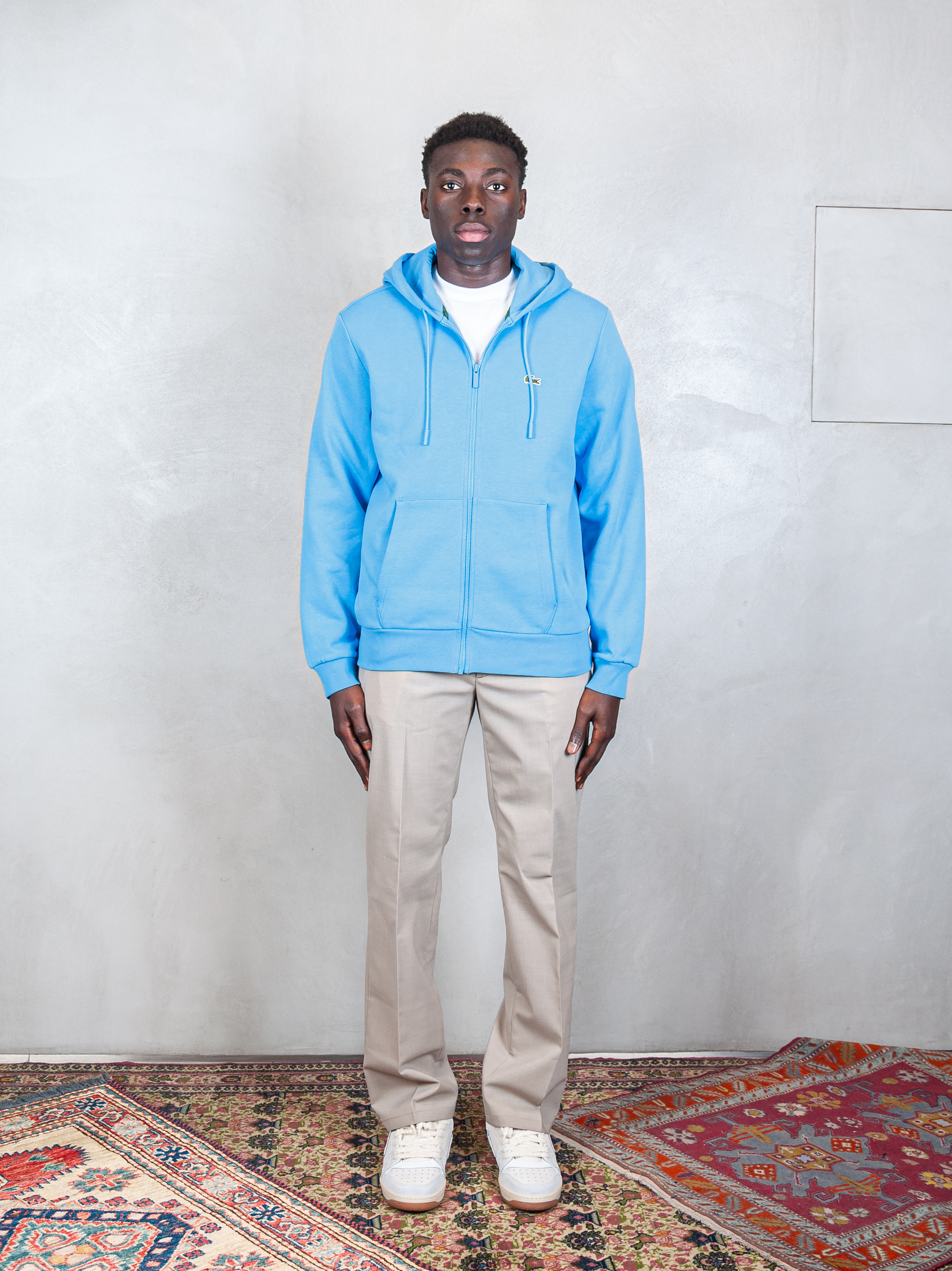 Lacoste Felpa cappuccio con zip SH9626 4XA Lacoste 