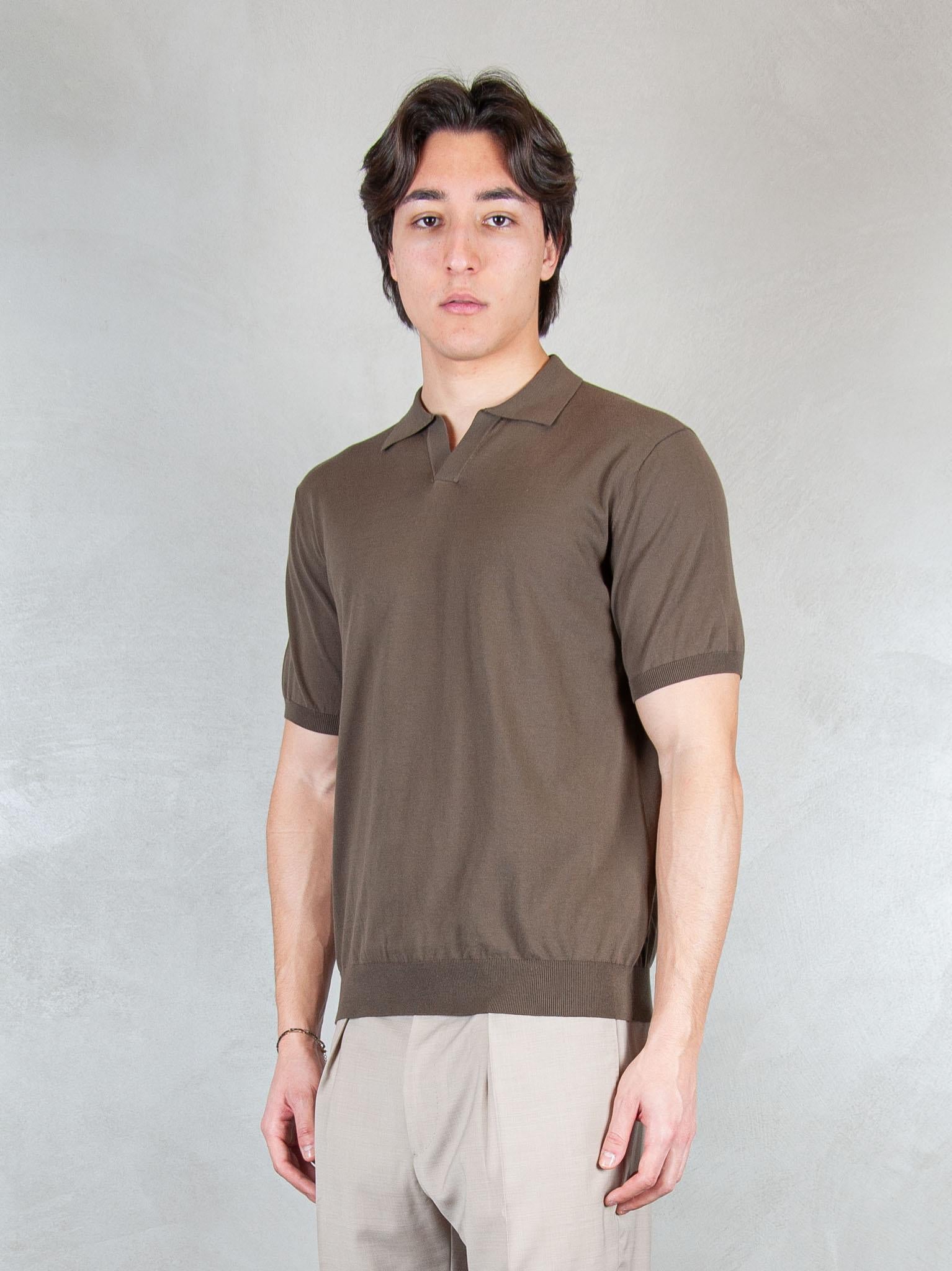 Raphael1966 Maglia Polo Capri Cotone Crepe DK17008 MORO Raphael - Dkt 