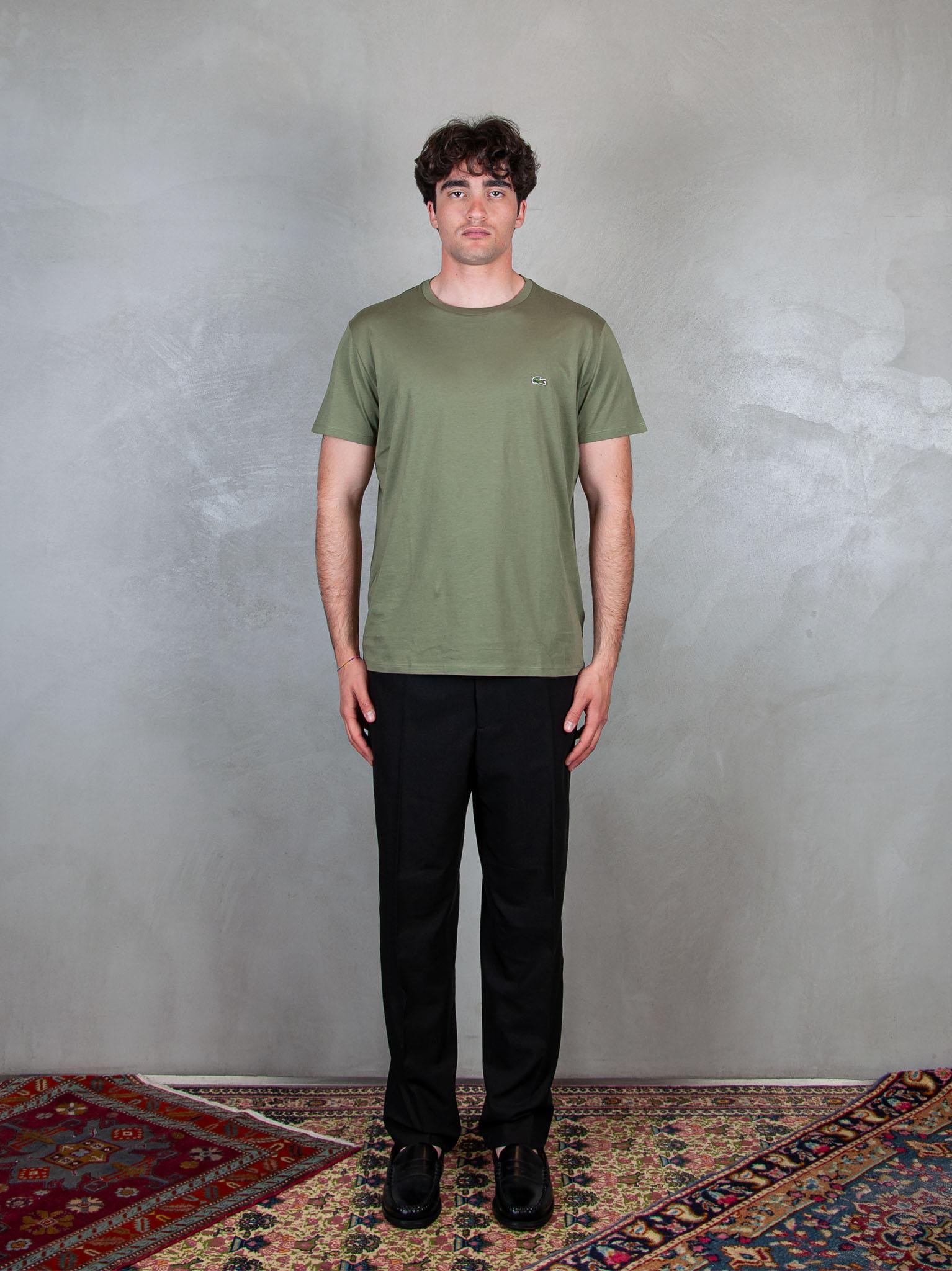 T-Shirt in cotone Pima TH6709 BMY Lacoste 