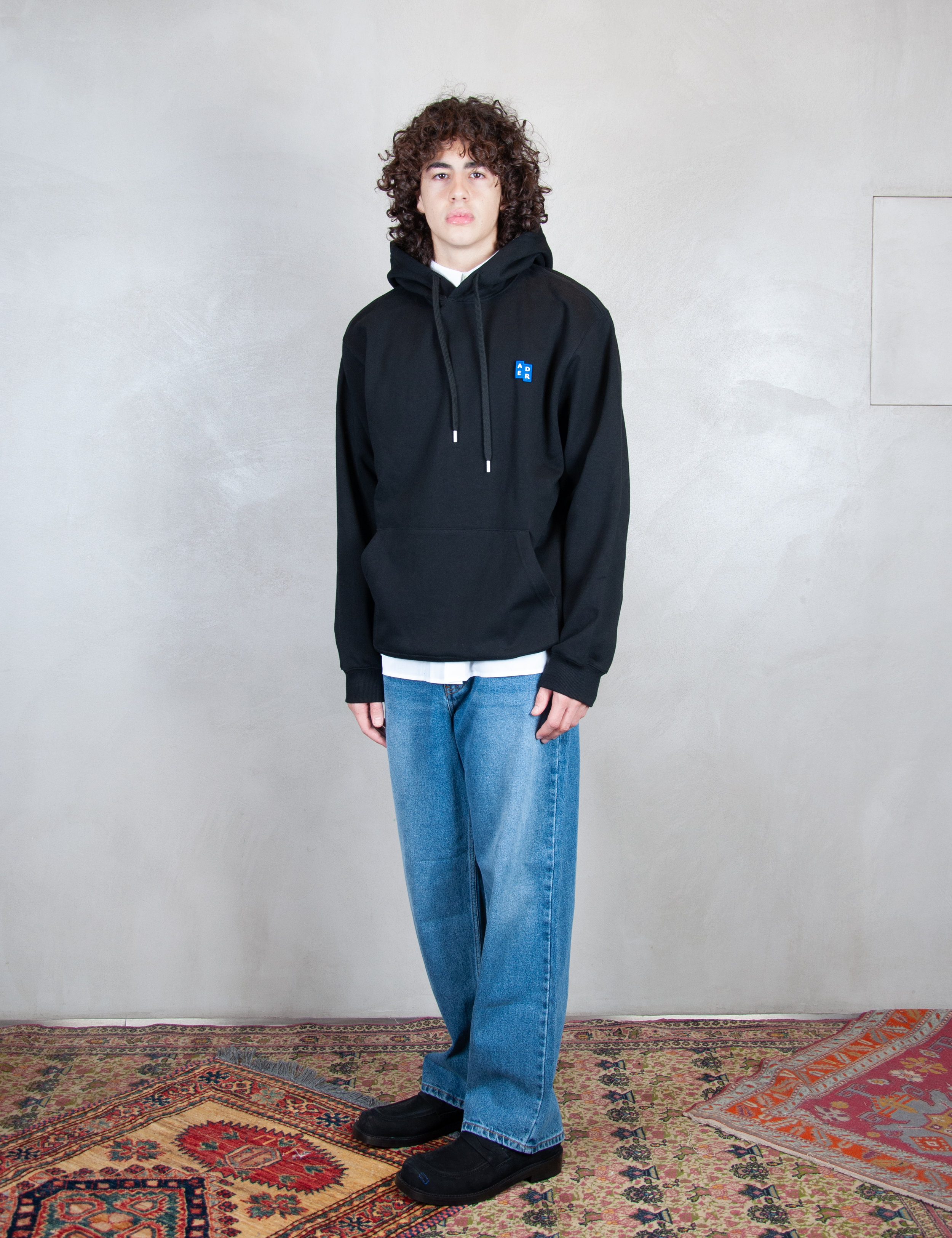 >Semi Oversized Hoodie BMSGFYHD0101 BK-NOIR Ader Error 