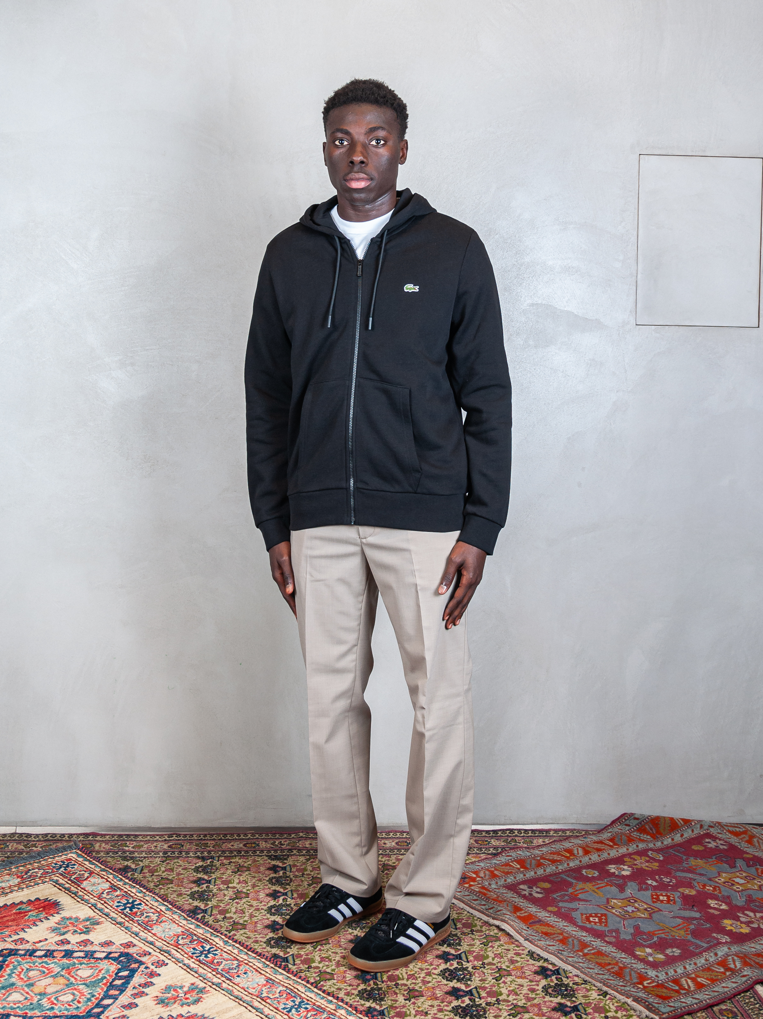 Lacoste Felpa cappuccio con zip SH9626 031 Lacoste 