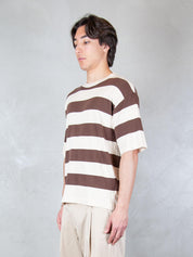 Seinse Maglia <BR/>Tee Rigato ME3258 MOKA/WHT Seinse 