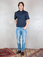 Seinse Polo <BR/>Over Piquet PE3238 BLUE NAVY Seinse 