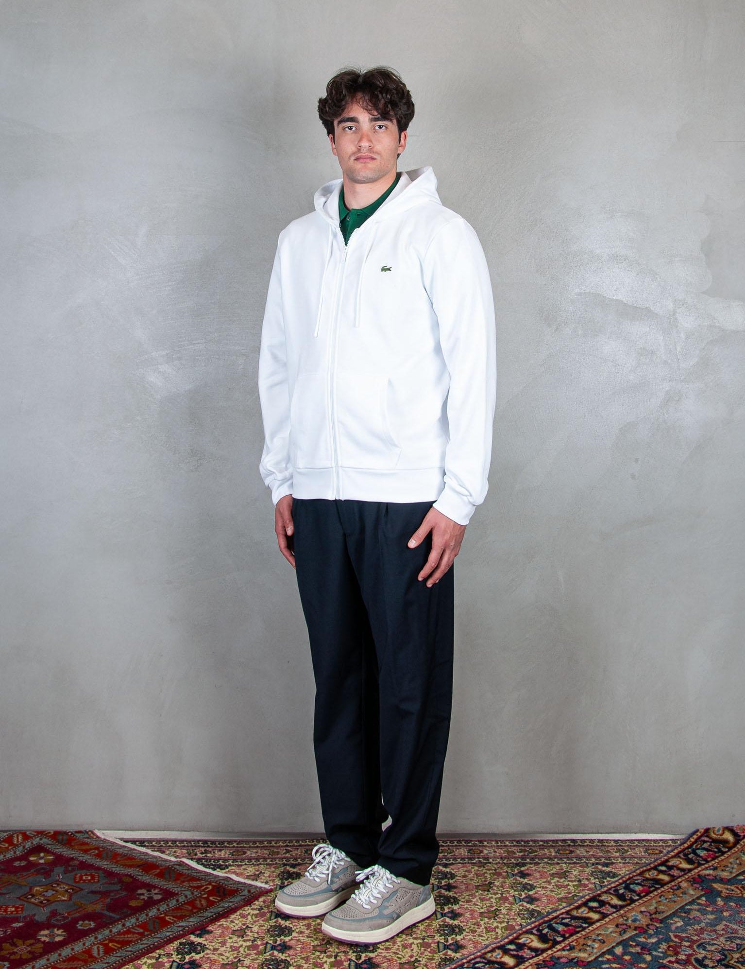Felpa Cappuccio Zip SH9809 001 Lacoste 