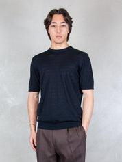Seinse Maglia <BR/>Traforata ME3260 BLUE NAVY Seinse 