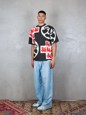 TTT T-Shirt <BR/>Cross Head tee 13TS006 BLACK TTT 
