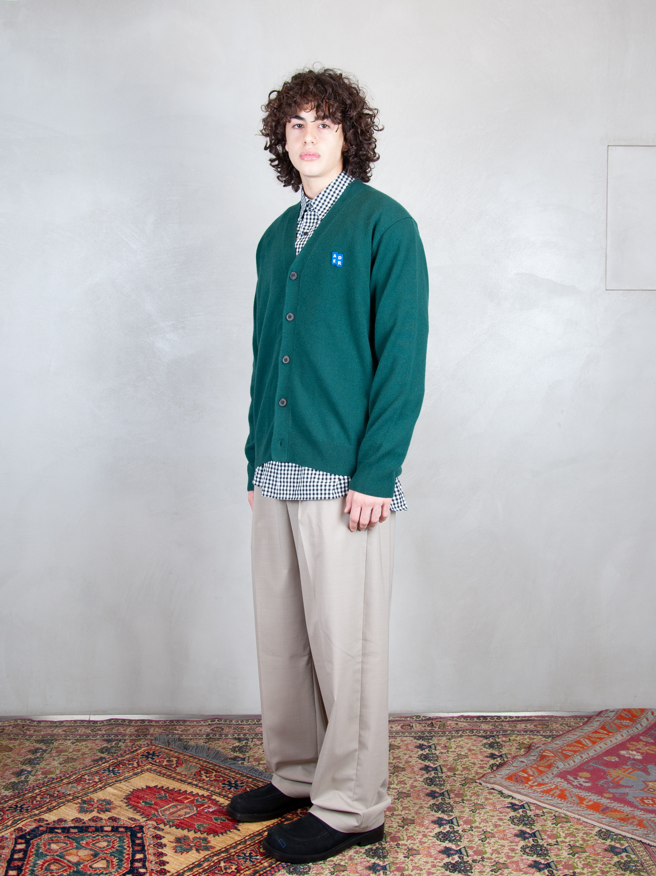 Ader Error Maglia Tetris Cardigan BMSGFYKT0701 GN-GREEN Ader Error 