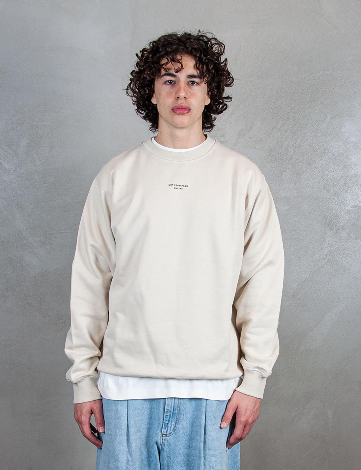 Le Sweatshirt Slogan Classique SW148-CO127 MT Drôle De Monsieur 