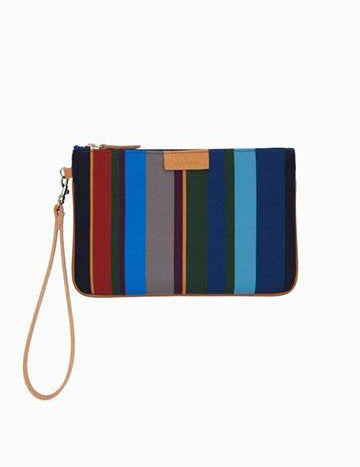 >Bustina contemporary unisex blu righe multicolor AP507888 32648 Gallo 