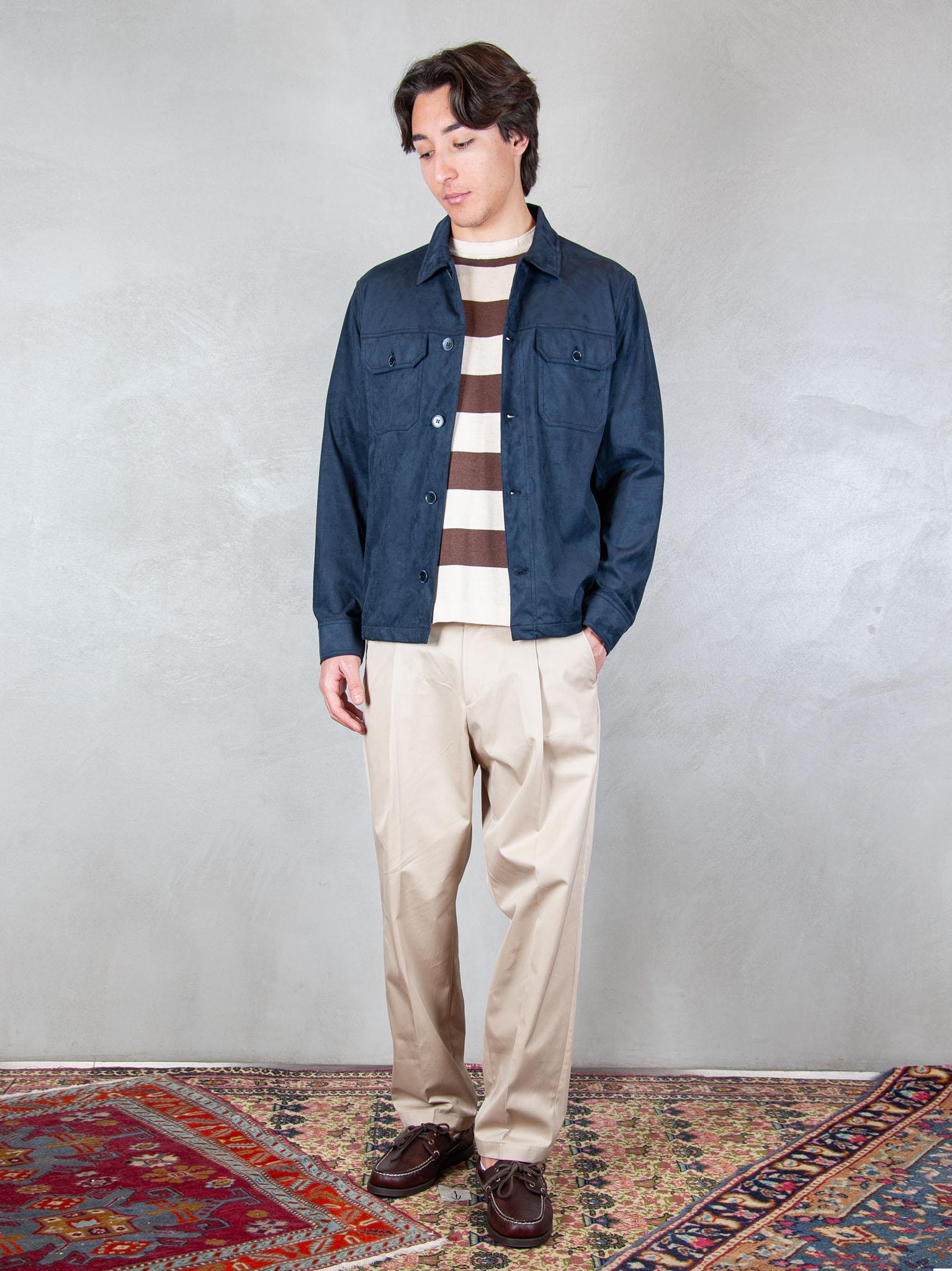 Seinse Giubbotto Camicia Ecopelle GBE1137 BLUE NAVY Seinse 