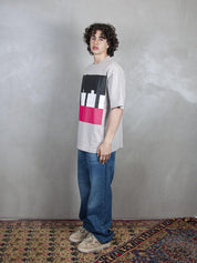 TTT T-Shirt <BR/>Block Logo TS005 GREY/WHT/RED TTT 