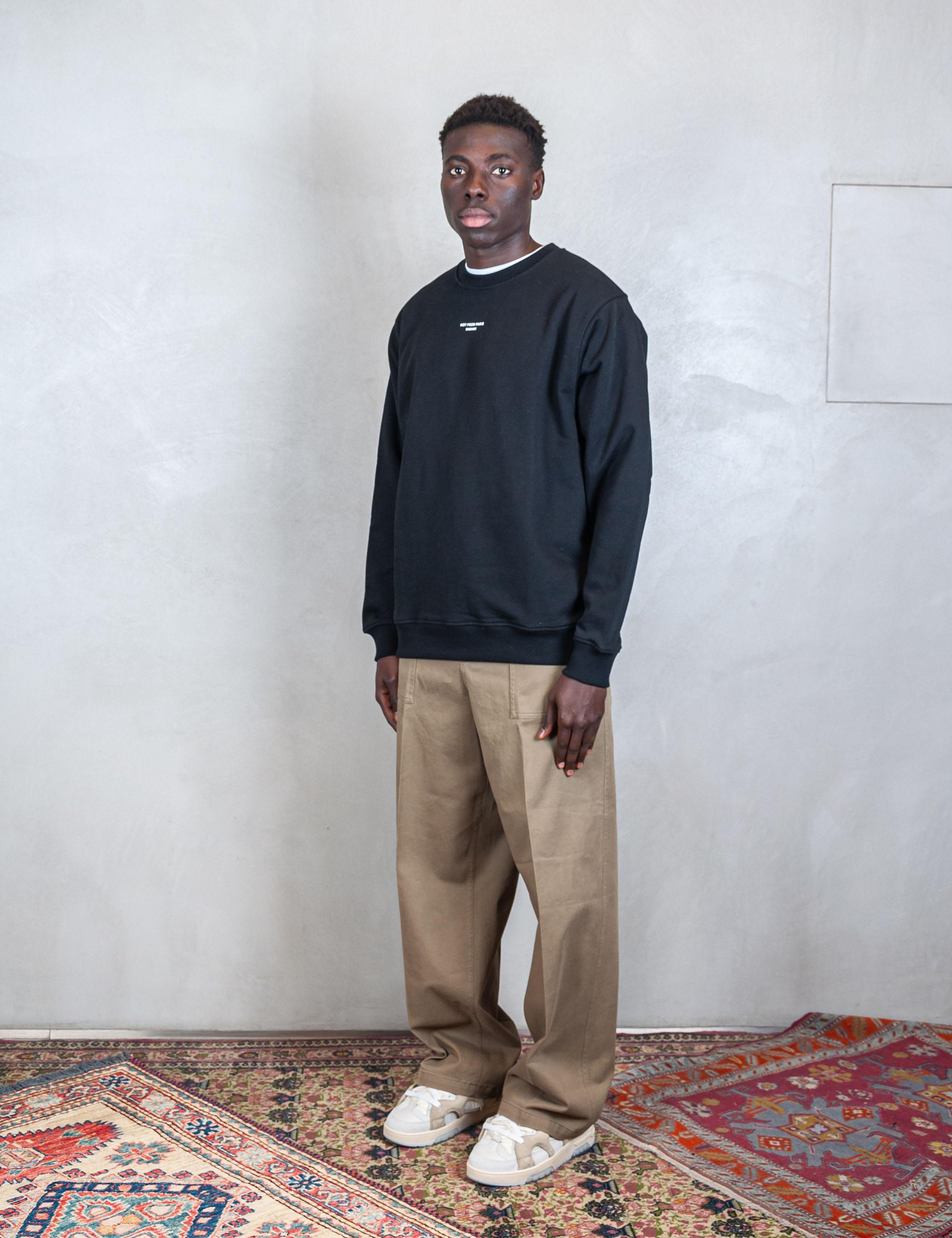 >Le Sweatshirt Slogan Classique SW148-CO127 BL Drôle De Monsieur 