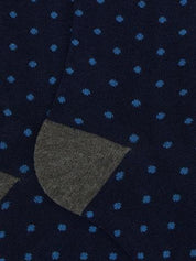 Gallo <BR/>Calze lunghe uomo cotone blu fantasia pois AP103013 12860 Gallo 
