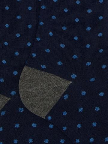 Gallo Calze lunghe uomo cotone blu fantasia pois AP103013 12860 Gallo 
