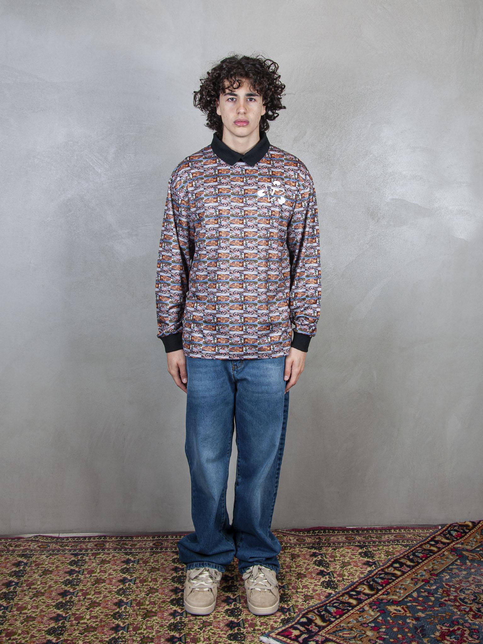 TTT Polo Therminal Football Shirt ls SHT002 ANIMAL PRINT TTT 