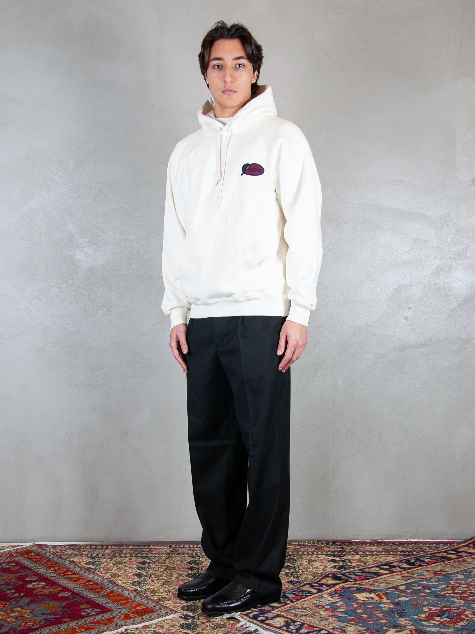 Parra Felpa Circled Script Logo hooded 54430 OFF WHITE Parra 