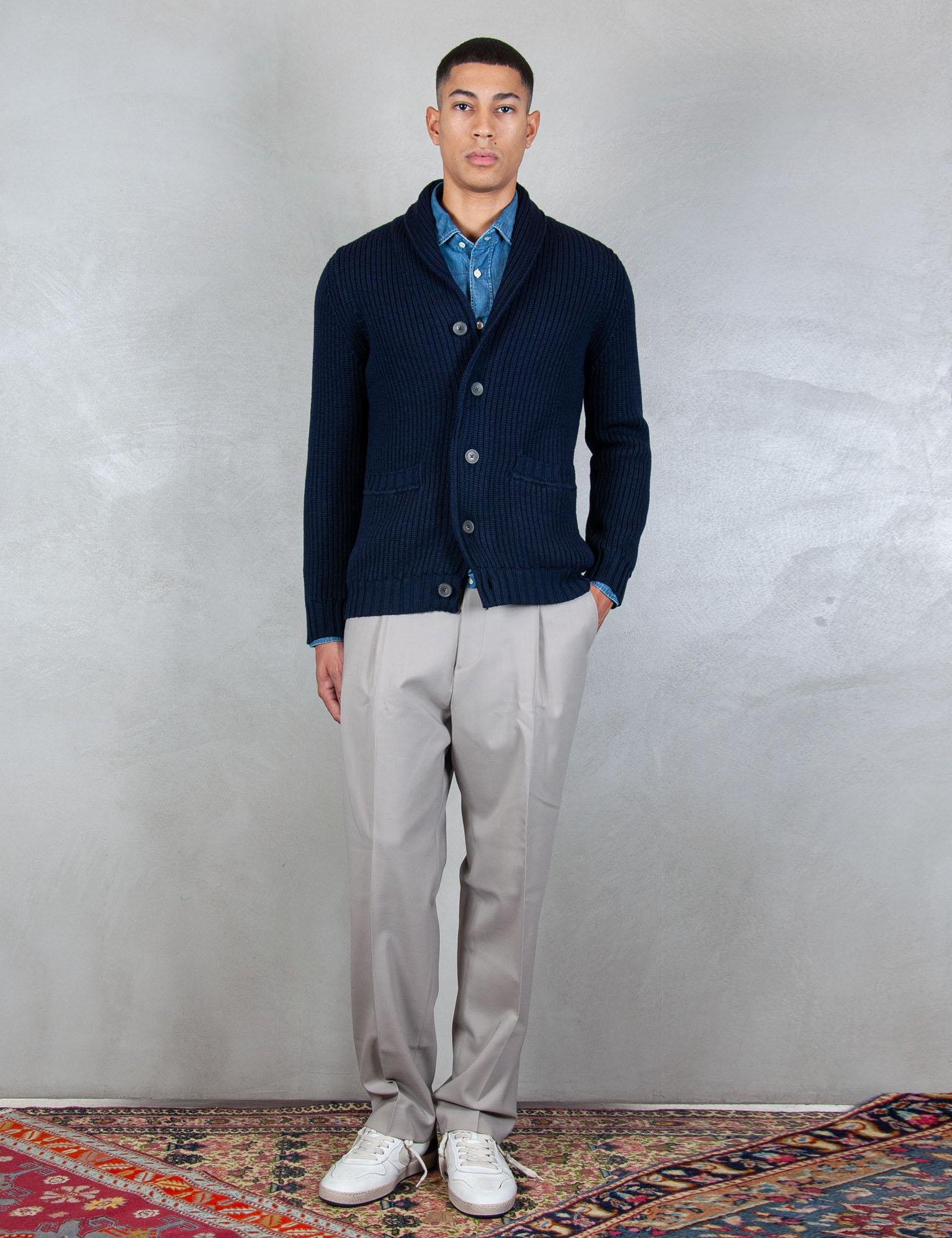 >Cardigan Collo Sciallato LG1181 90 Luigi Gentile 