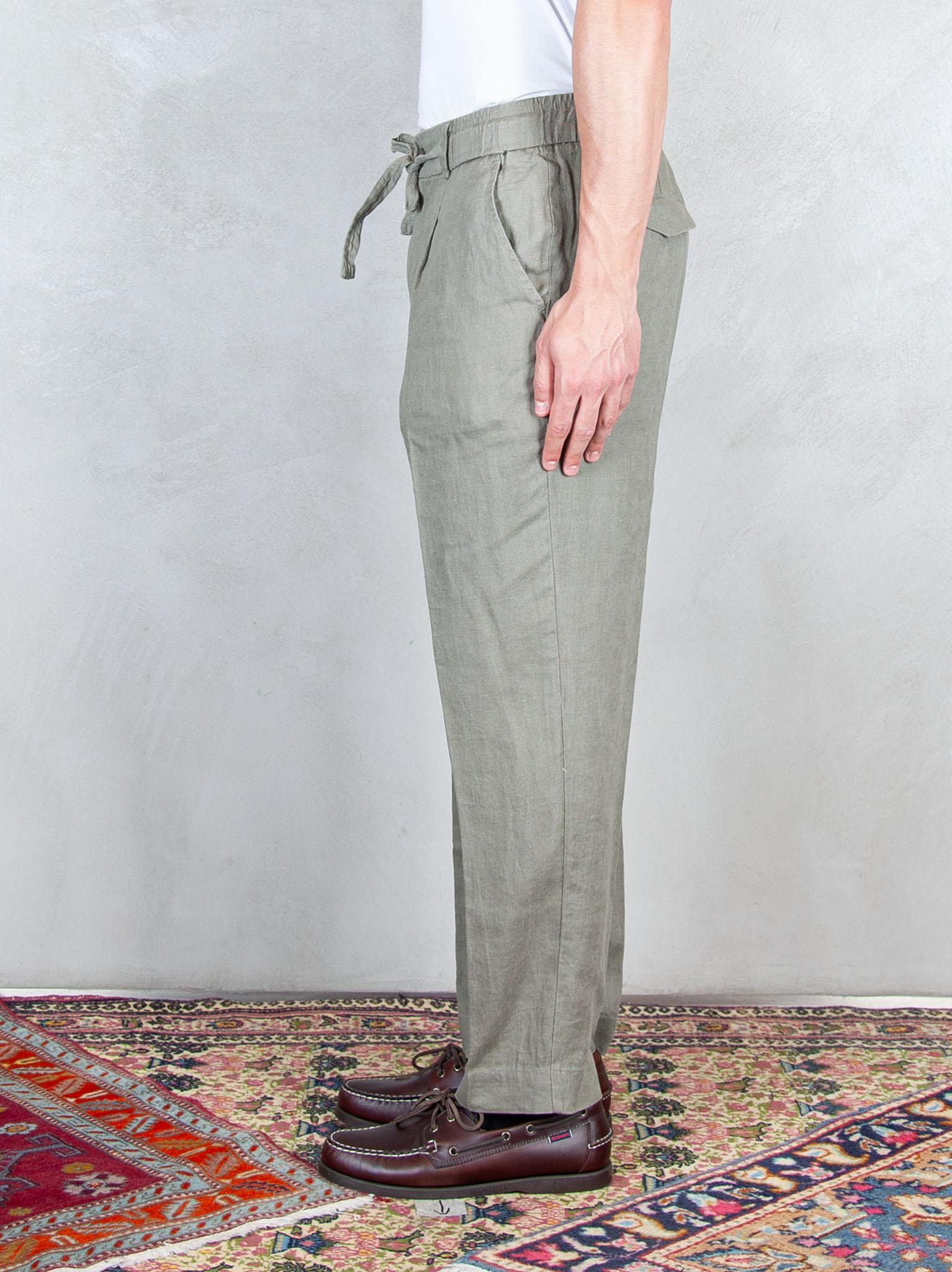 Seinse Pantaloni Coulisse Lino PSE1527 MILITARE Seinse 