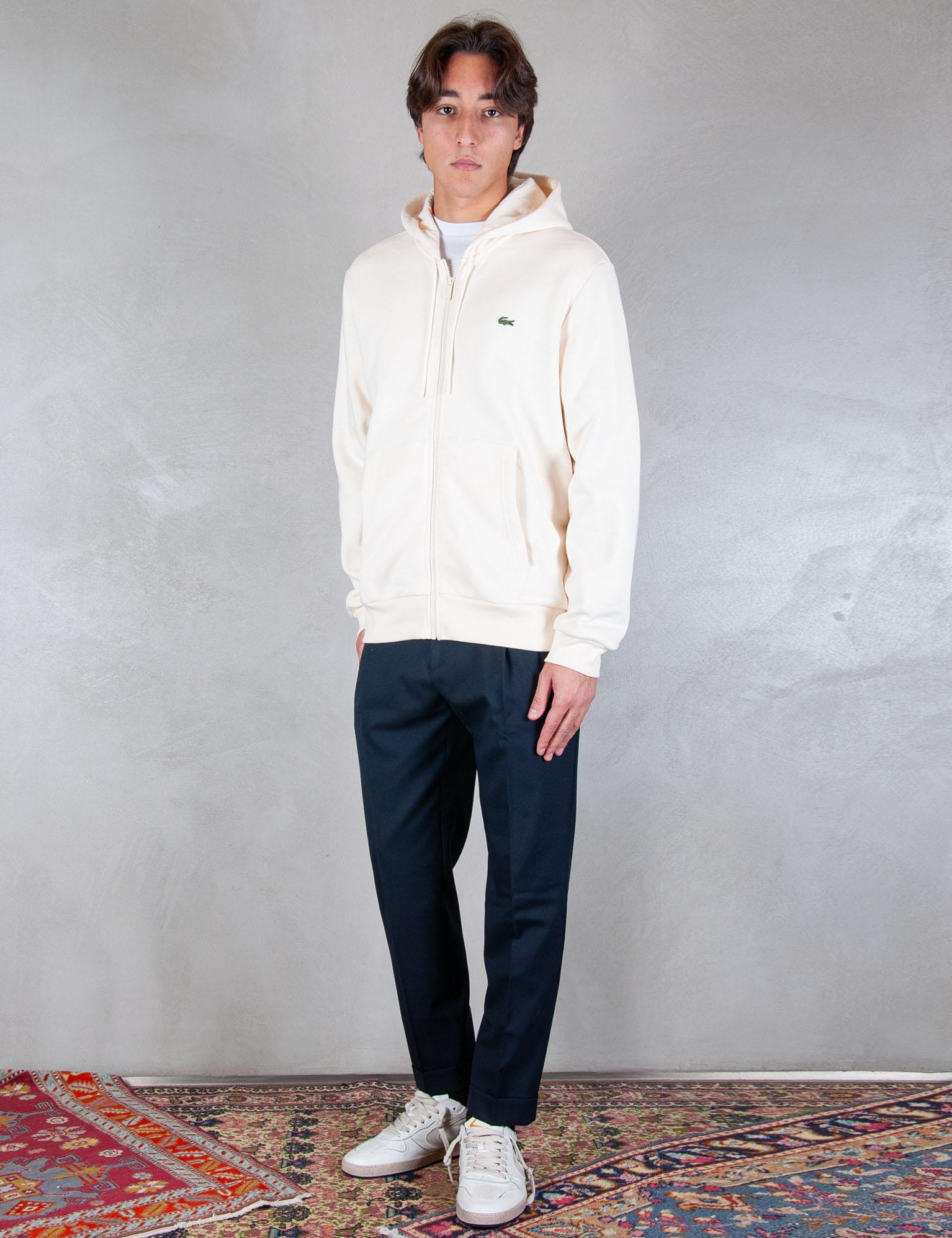 Felpa cappuccio con zip SH9626 XFJ Lacoste 