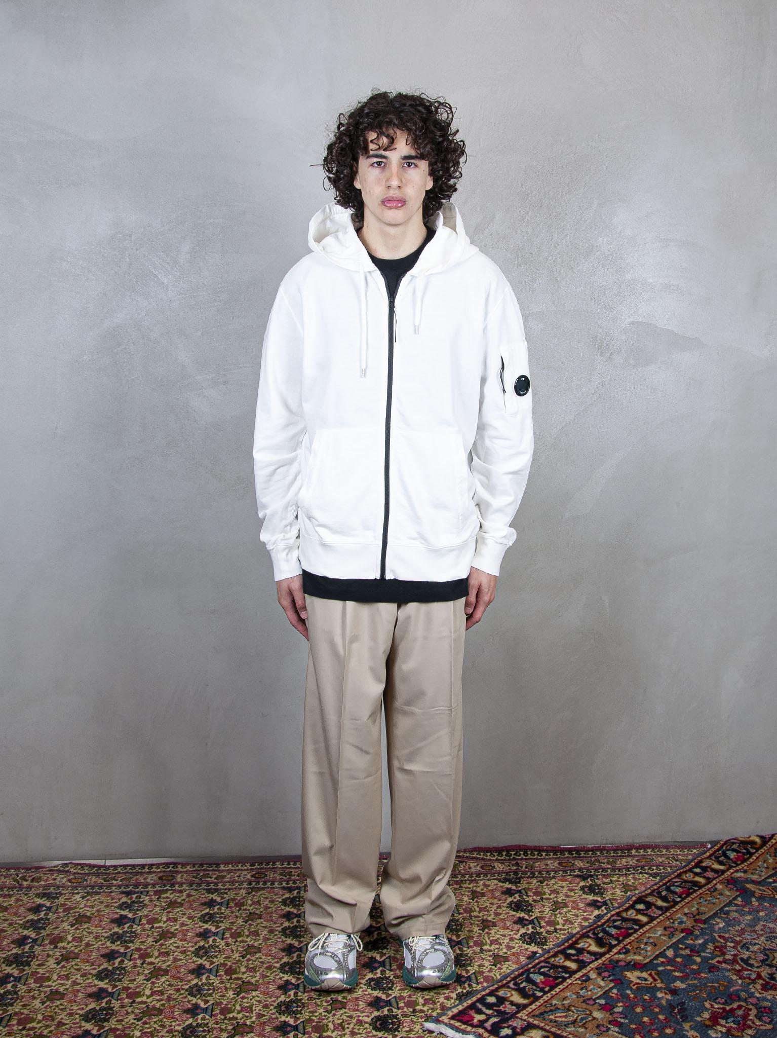 Hooded Sweatshirt Open Light Fleece SS057A-2246G 103 C.P. company 