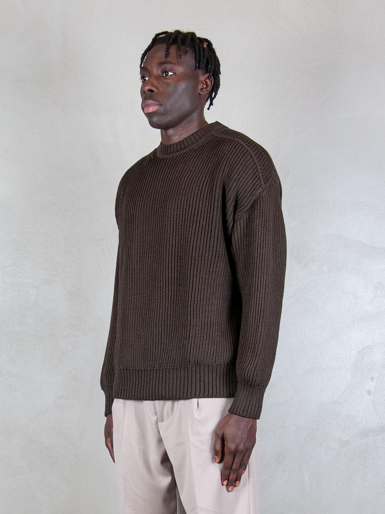 Hi Five Maglia Rib Sweater RIB SWEATER BROWN Hi Five 