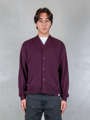 Woc felpa <BR/>Seattle cardigan SW026FL VINO WOC 