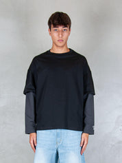 Hi Five T-Shirt <BR/>Double Sleeve DOUBLE SLEEVE NERO Hi Five 