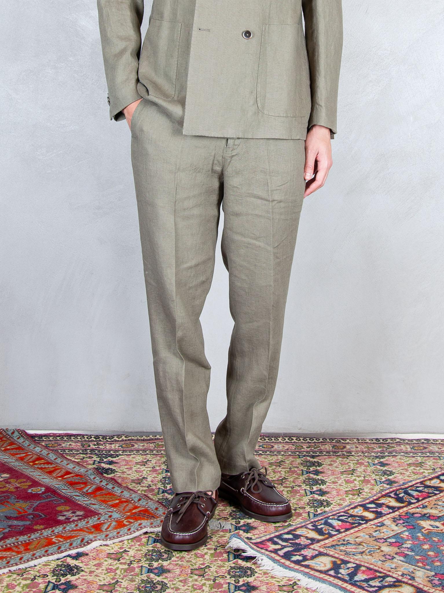 Seinse Pantaloni Lino PSE1523 MILITARE Seinse 
