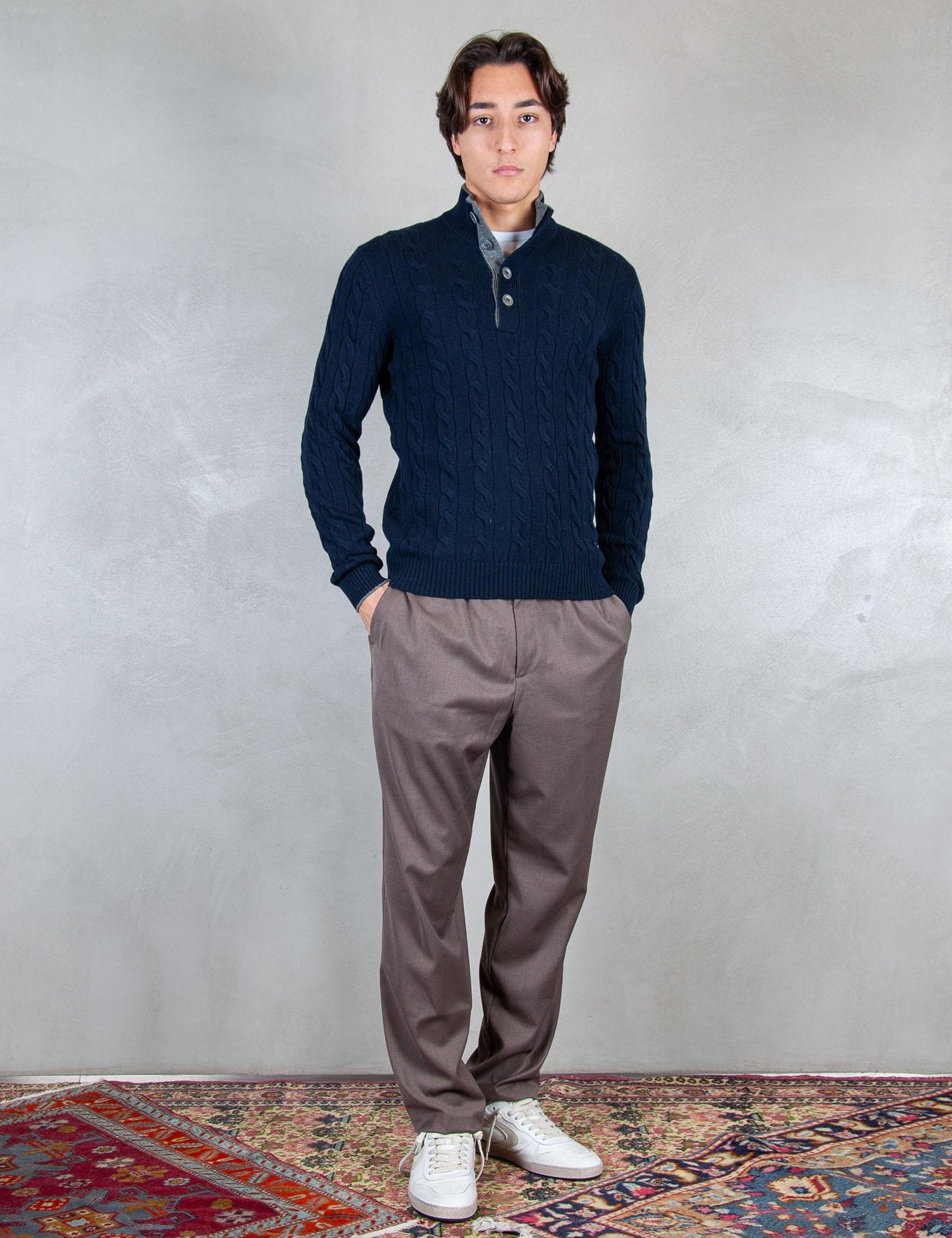 >Lupetto bottoni treccia 23151-19672 598 Raphael - Grnsas 