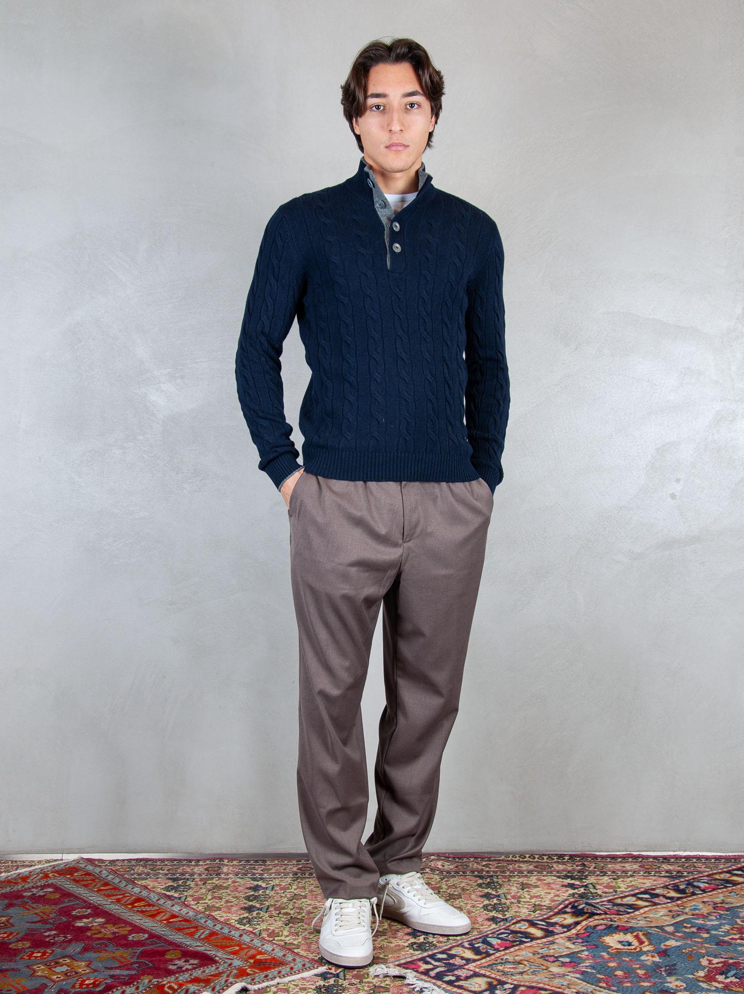 Raphael1966 Maglia Lupetto bottoni treccia 23151-19672 598 Raphael - Grnsas 