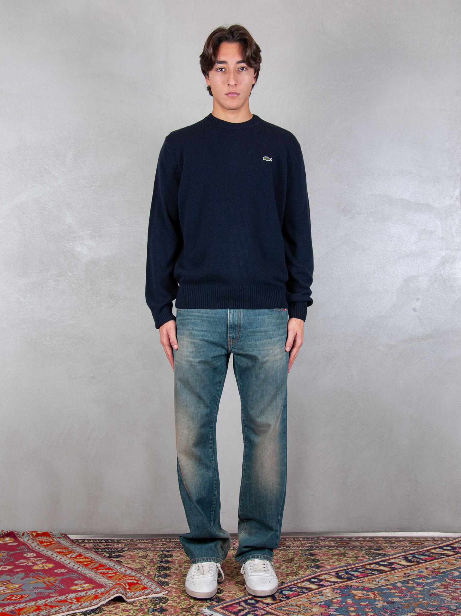 Maglia girocollo in lana cardata AH2916 166 Lacoste 