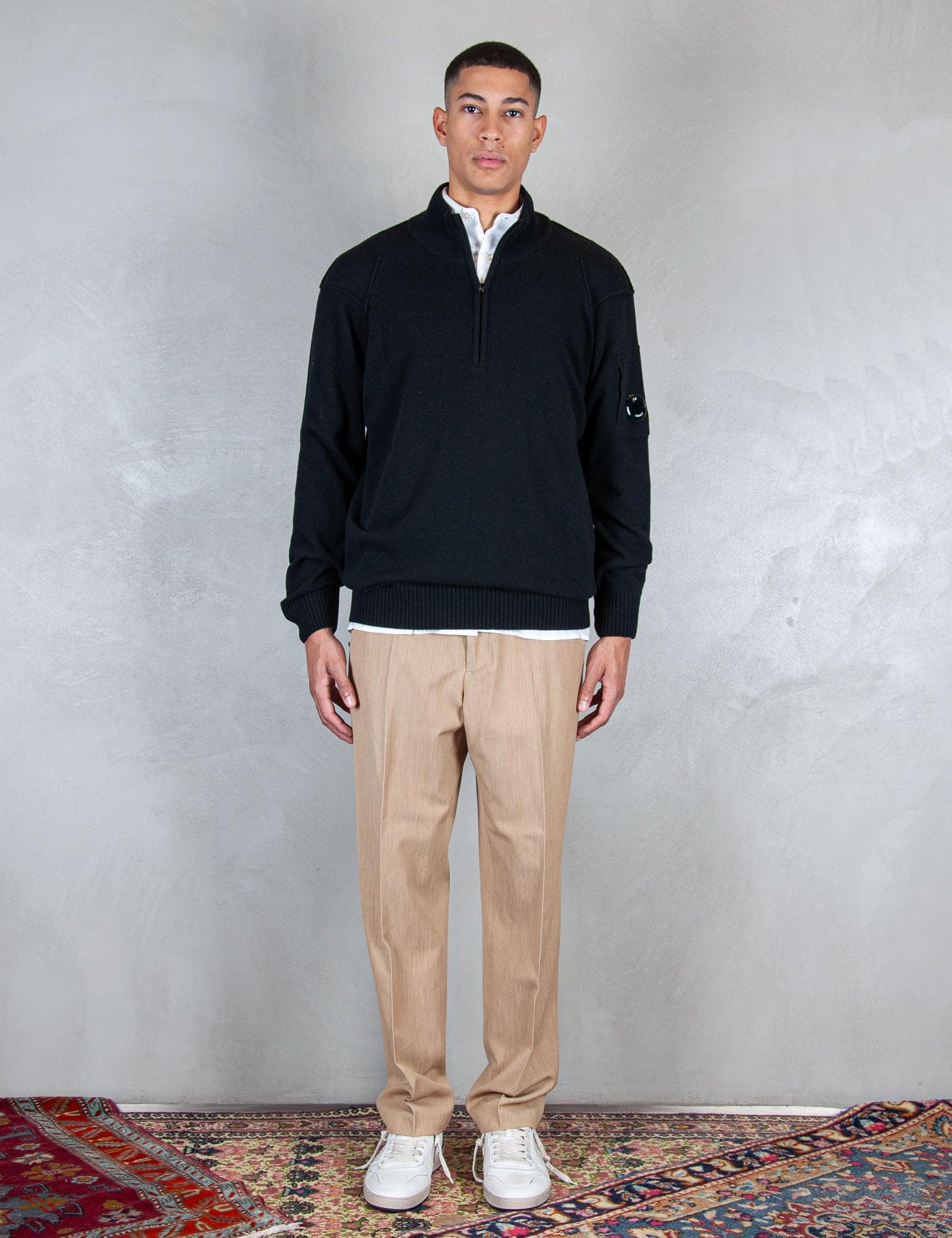 >Lambswool half zip KN709A-110149A 999 C.P. company 