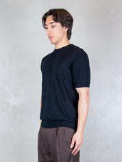 Seinse Maglia <BR/>Traforata ME3260 BLUE NAVY Seinse 