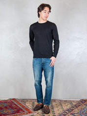 Seinse Maglia <BR/>Girocollo Cotone e Seta ME3318 NERO Seinse 