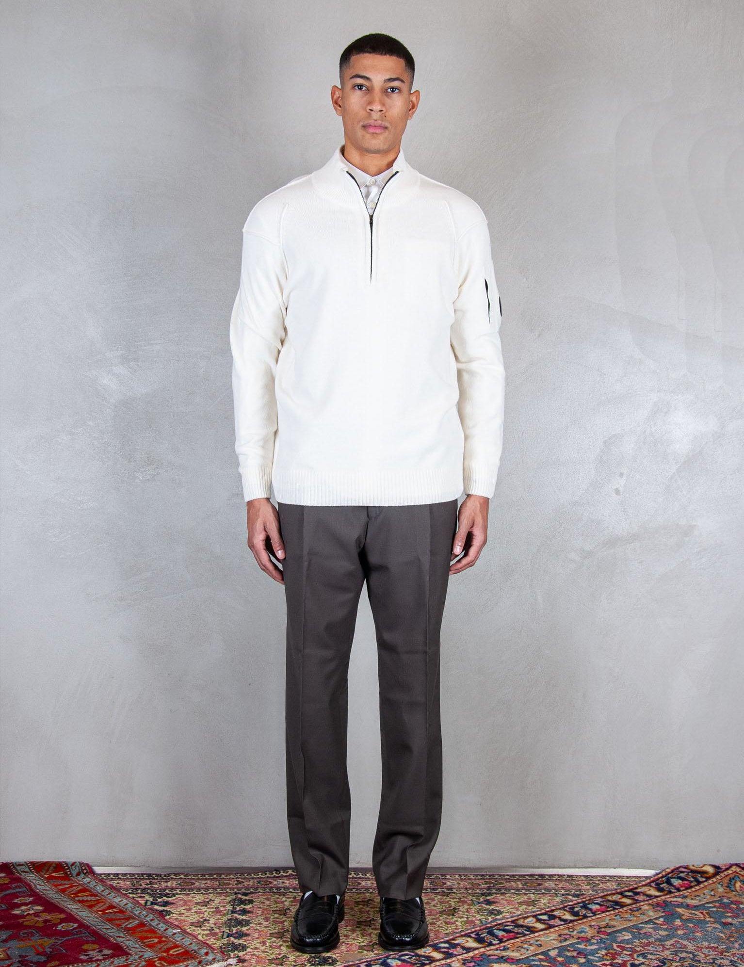 >Lambswool half zip KN709A-110149A 103 C.P. company 